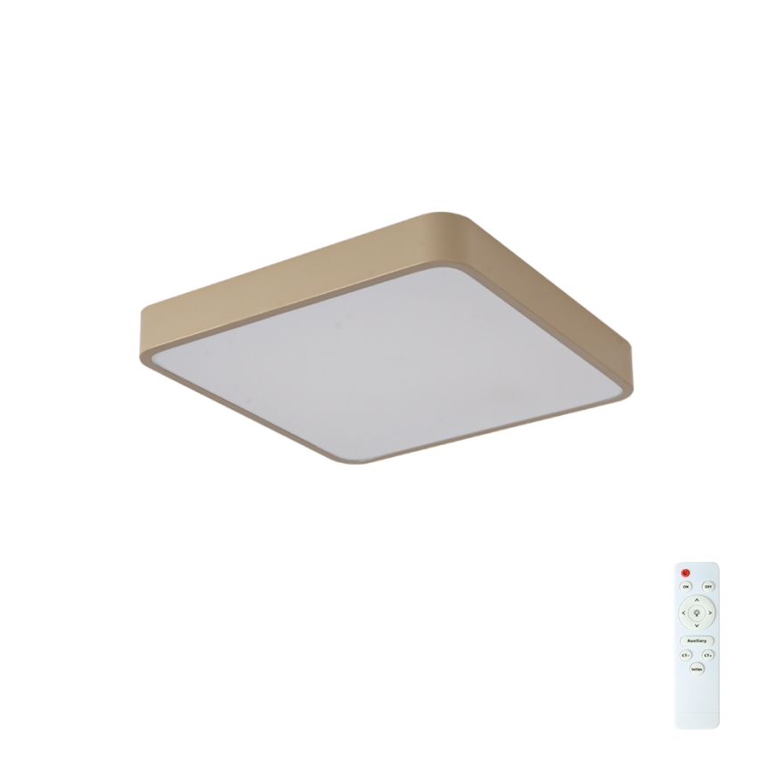Brilagi - LED диммируемый потолочный светильник POOL LED/48W/230V 3000-6000K 50x50 см бежевый + пульт дистанционного управления