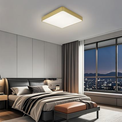 Brilagi - Диммируемый потолочный светильник LED POOL LED/48W/230V 3000-6000K 50x50 cm золотой + пульт дистанционного управления