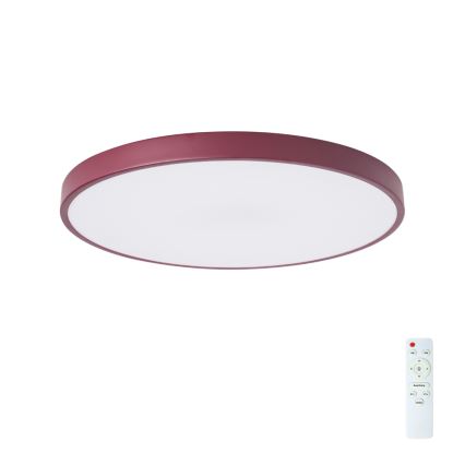 Brilagi - Светодиодный диммируемый потолочный светильник POOL LED/60W/230V 3000-6000K диаметр 60 см бордовый + пульт дистанционного управления