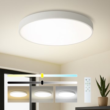Brilagi - LED диммируемый потолочный светильник POOL SMART LED/100W/230V 3000-6000K диам. 80 см Wi-Fi Tuya белый + пульт дистанционного управления