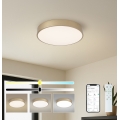 BRILAGI - LED диммируемый потолочный светильник POOL SMART LED/48W/230V 3000-6000K, диаметр 40 см, Wi-Fi Tuya, золотой + пульт дистанционного управления