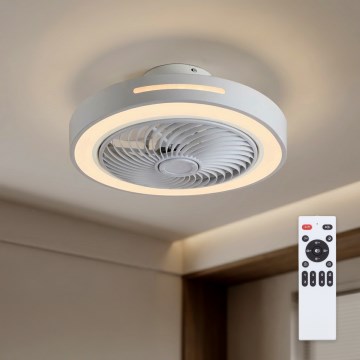 Brilagi - LED диммируемый потолочный светильник с вентилятором LED/38 Вт/230 В 3000-6500K 3000-6500K диаметр 46 см белый + пульт дистанционного управления