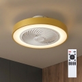 Brilagi - LED диммируемый потолочный светильник с вентилятором LED/38W/230V 3000–6500K Ø 50 см, золотой + дистанционное управление