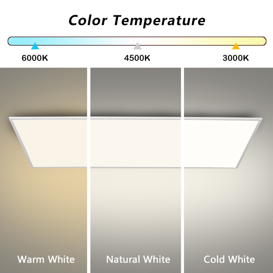 Brilagi - LED диммируемый потолочный светильник SLIMFRAME LED/80W/230V 120x60 cm 3000-6000K белый + пульт дистанционного управления