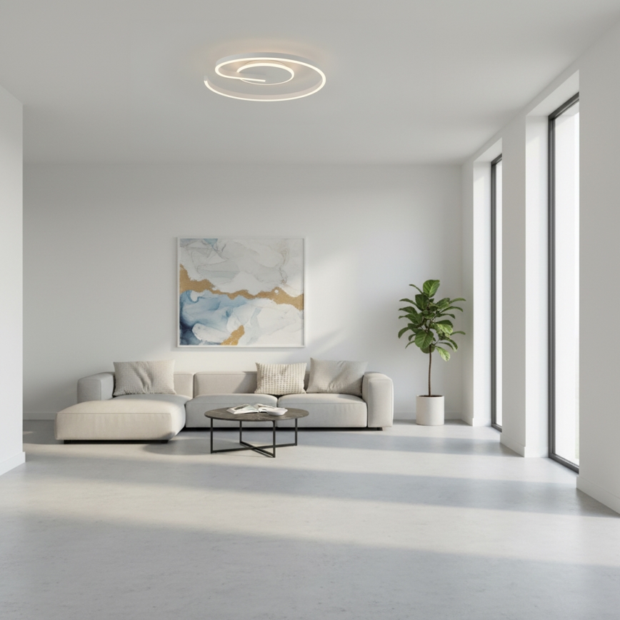 Brilagi - диммируемый светодиодный потолочный светильник SPIRAL LED/56W/230V, диаметр 50 см, 3000/4000/6000K + пульт дистанционного управления