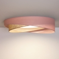 BRILAGI - LED диммируемый потолочный светильник VELVET TWIST LED/36W/230V 3000-6000K диаметр 65 см Wi-Fi Tuya Beacon розовый/бежевый + дистанционный пульт
