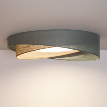 BRILAGI - LED Диммируемый потолочный светильник VELVET TWIST LED/36W/230V 3000–6000K, диаметр 65 см, Wi-Fi Tuya Beacon, зелёный/бежевый + пульт дистанционного управления