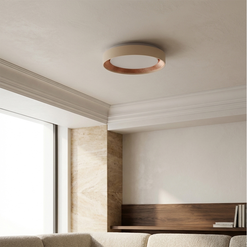 Brilagi - LED диммируемый потолочный светильник WALDO LED/48W/230V 3000-6500K диам. 40 см бежевый/золотой + пульт дистанционного управления