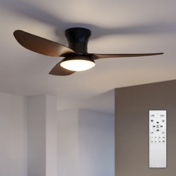 Brilagi - LED Диммируемый потолочный вентилятор LED/38W/230V 100 cm черный/коричневый + дистанционное управление