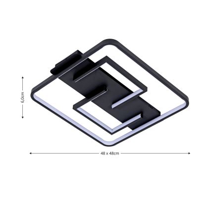 Brilagi - LED диммируемый потолочный светильник FLARE LED/34W/230V 48x48 см 3000-6000K + пульт дистанционного управления