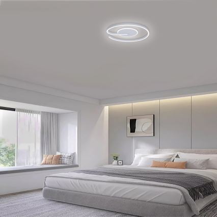 Brilagi - диммируемый светодиодный потолочный светильник SPIRAL LED/56W/230V, диаметр 50 см, 3000/4000/6000K + пульт дистанционного управления