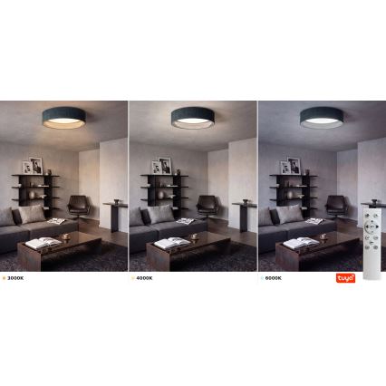 Brilagi - Диммируемый светодиодный потолочный светильник VELVET SMARTIX LED/24W/230V 3000-6000K Ø 45 см зеленый Wi-Fi Tuya Beacon + пульт дистанционного управления