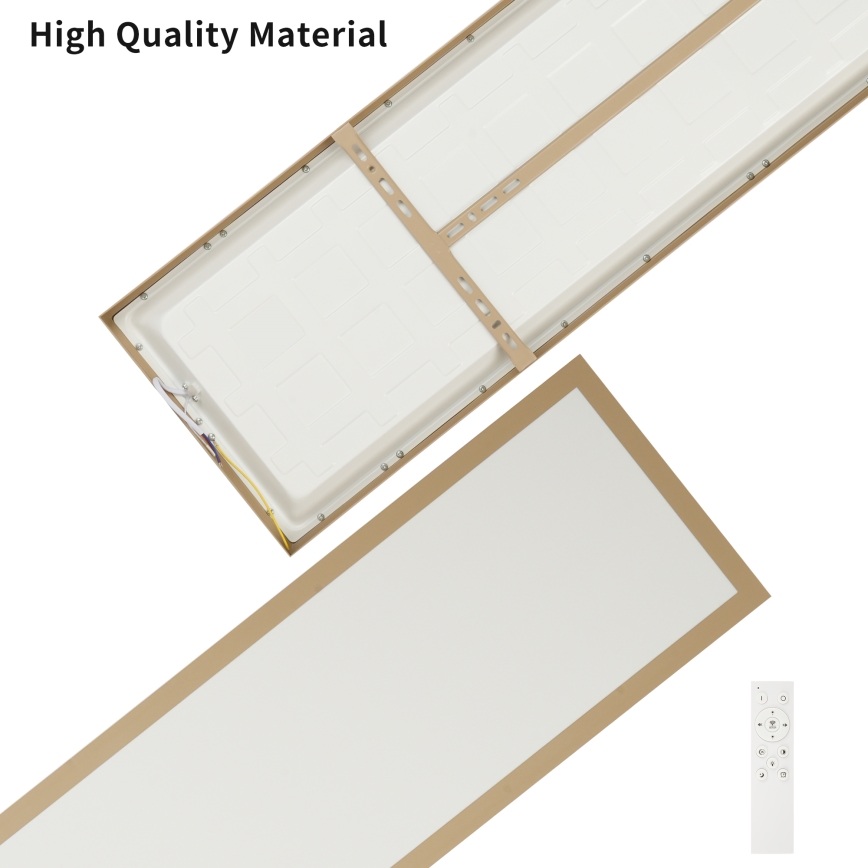 Brilagi - диммируемый светодиодный потолочный светильник для ванной FRAME SMART LED/50W/230V 120x30 см 3000-6000K IP44 бежевый + пульт дистанционного управления
