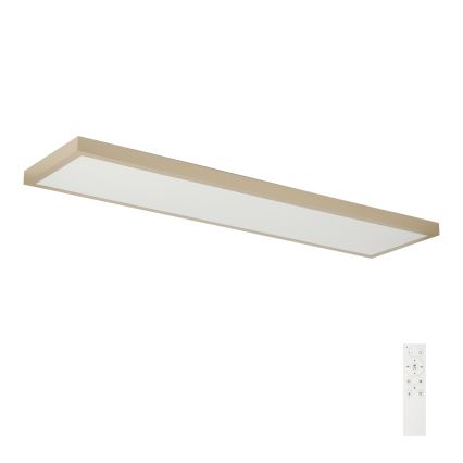 Brilagi - диммируемый светодиодный потолочный светильник для ванной FRAME SMART LED/50W/230V 120x30 см 3000-6000K IP44 бежевый + пульт дистанционного управления