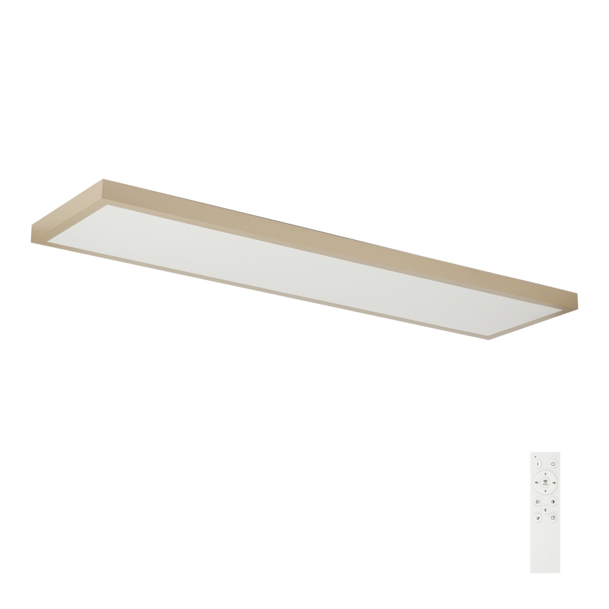 Brilagi - диммируемый светодиодный потолочный светильник для ванной FRAME SMART LED/50W/230V 120x30 см 3000-6000K IP44 бежевый + пульт дистанционного управления