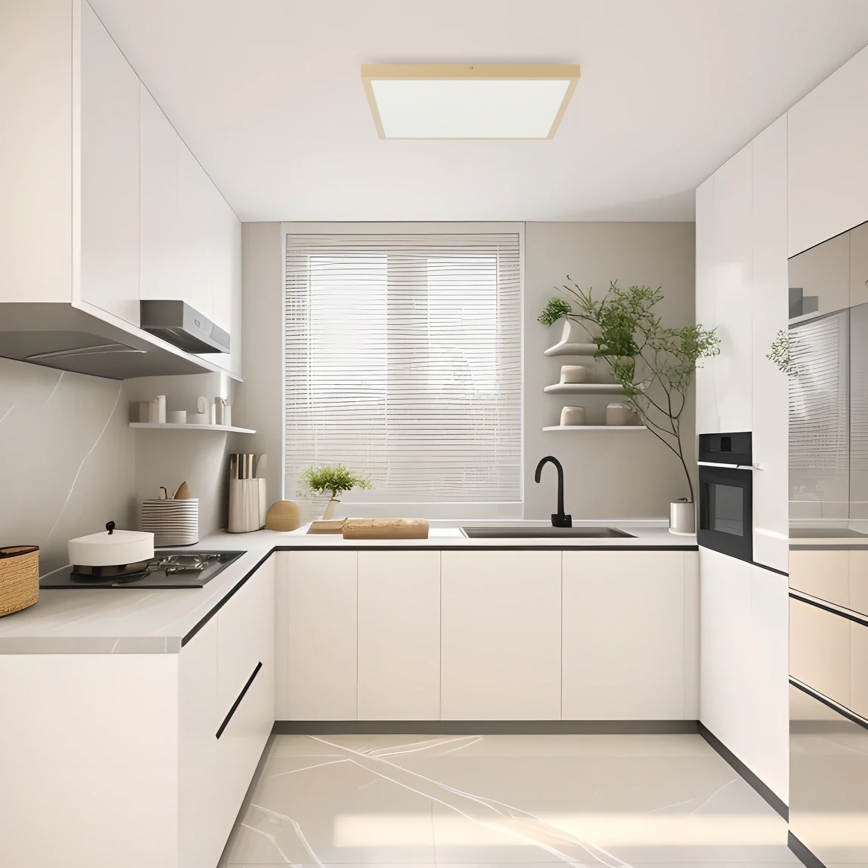 Brilagi - диммируемый потолочный светильник для ванной FRAME SMART LED, 50 Вт, 230 В, 60×60 см, 3000–6000 К, IP44, бежевый + пульт дистанционного управления
