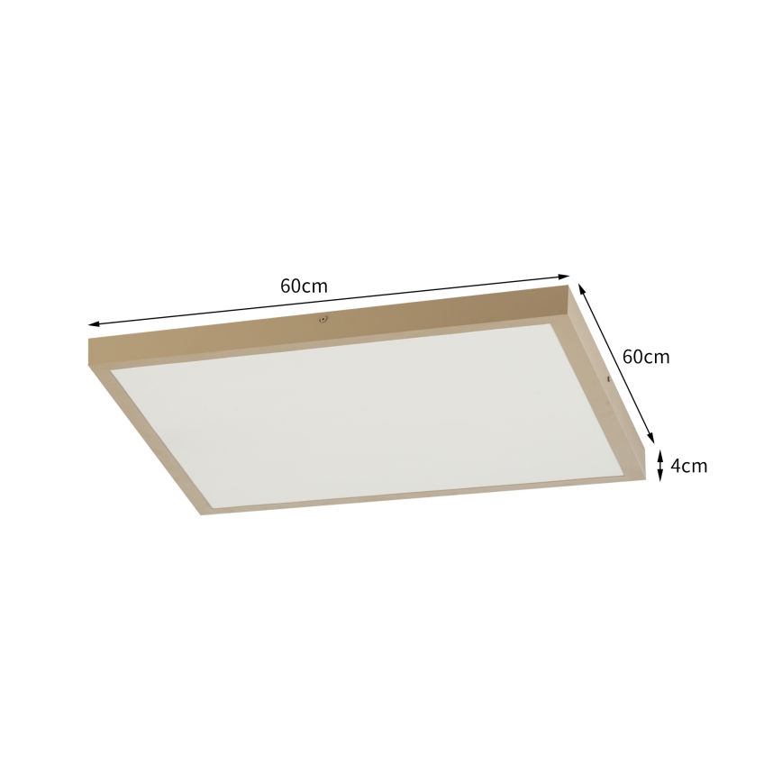 Brilagi - диммируемый потолочный светильник для ванной FRAME SMART LED, 50 Вт, 230 В, 60×60 см, 3000–6000 К, IP44, бежевый + пульт дистанционного управления