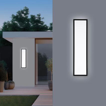 Brilagi - диммируемый LED потолочный светильник для ванной FRAME SMART LED/50W/230V 120x30 cm 3000-6000K IP44 черный + пульт дистанционного управления