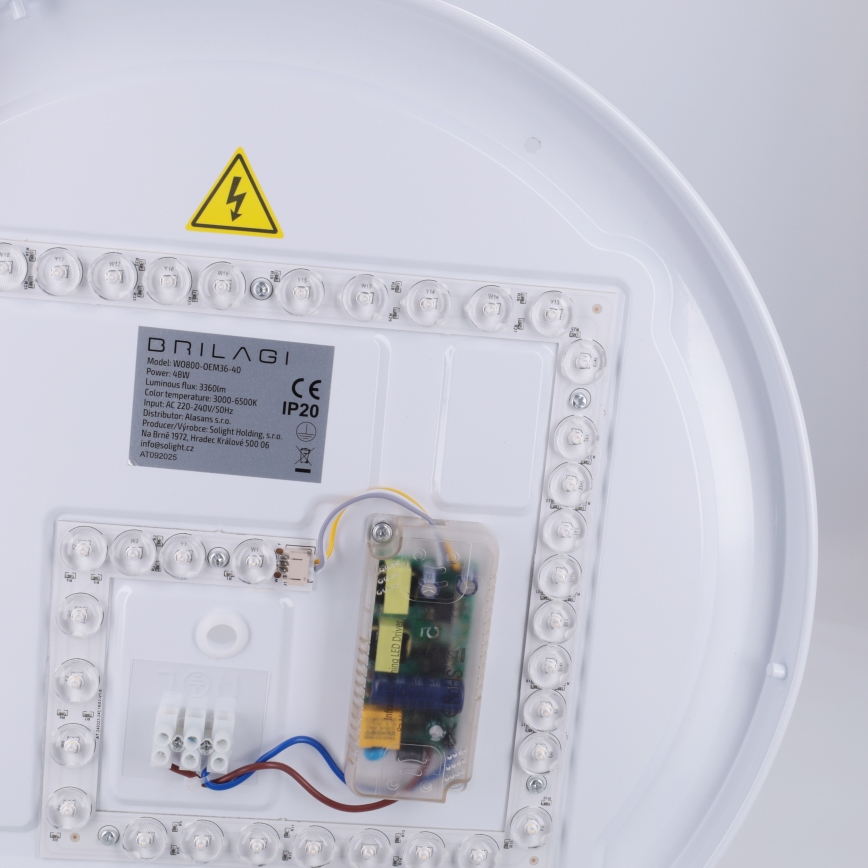 Brilagi - LED диммируемый потолочный светильник FANCIA LED/48Вт/230В 3000-6500К Ø 39 см антрацит + пульт дистанционного управления