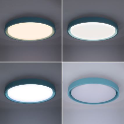 Brilagi - LED диммируемый потолочный светильник MATTEO LED/48W/230V 3000-6500K диаметр 41 см бирюзовый + пульт дистанционного управления