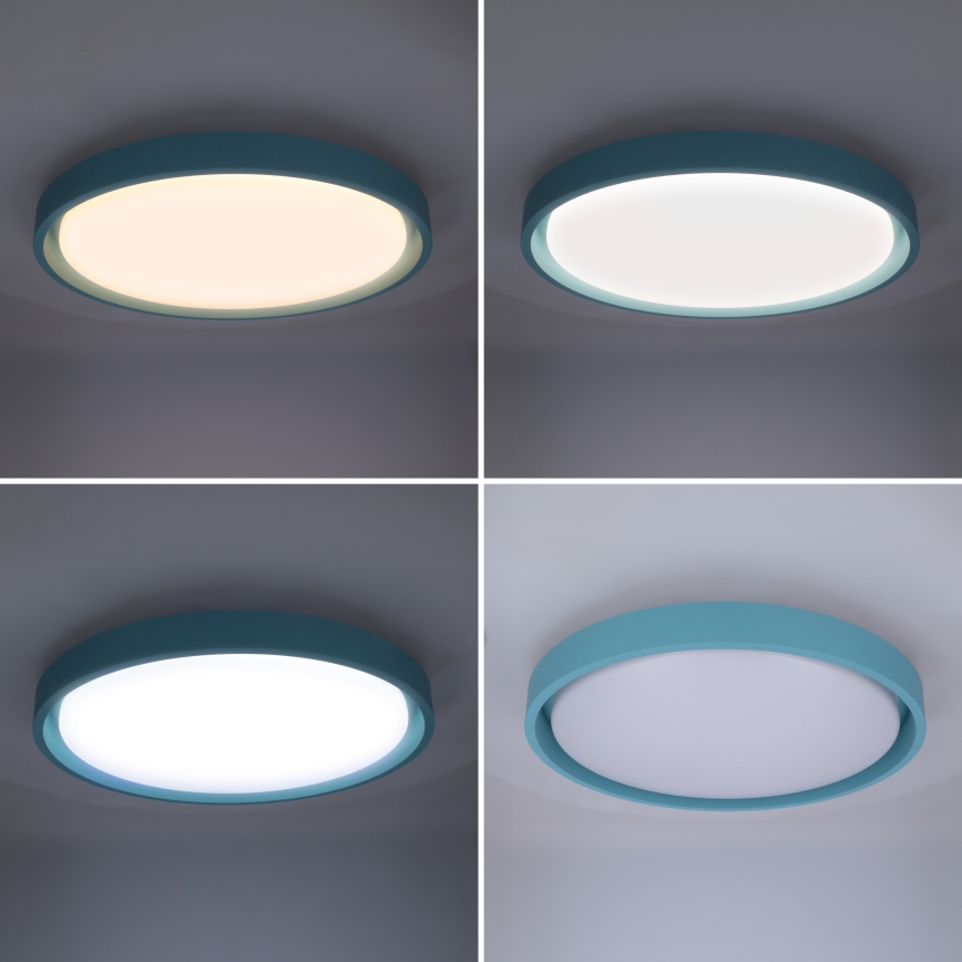 Brilagi - LED диммируемый потолочный светильник MATTEO LED/48W/230V 3000-6500K диаметр 41 см бирюзовый + пульт дистанционного управления