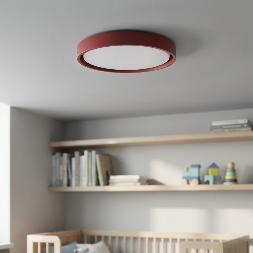 Brilagi - Диммируемый потолочный светильник LED MATTEO LED/48W/230V 3000-6500K, диаметр 41 см, красный + пульт дистанционного управления