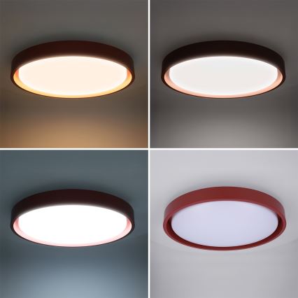 Brilagi - Диммируемый потолочный светильник LED MATTEO LED/48W/230V 3000-6500K, диаметр 41 см, красный + пульт дистанционного управления