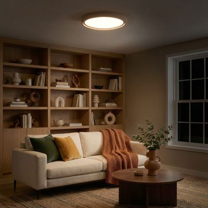Brilagi - диммируемый LED-потолочный светильник MATTEO LED/60W/230V 3000-6500K, диаметр 51,5 см, тауп + пульт дистанционного управления
