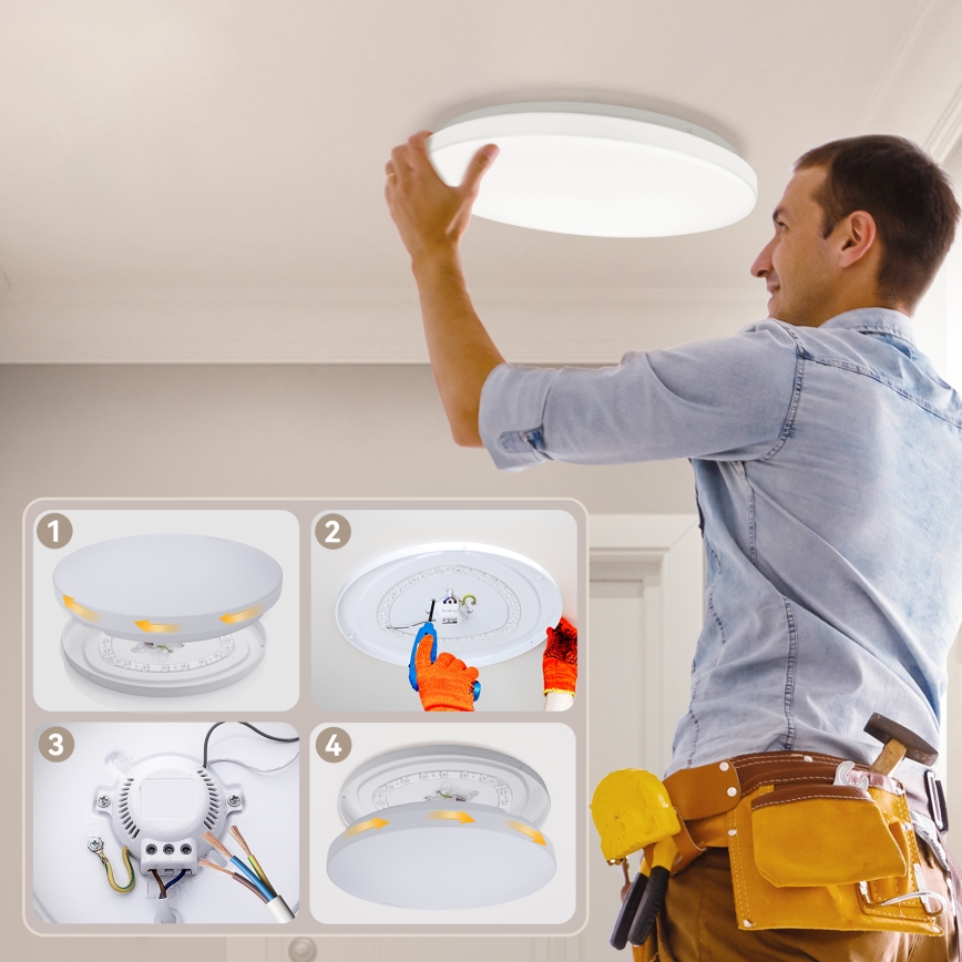 Brilagi - диммируемый потолочный светильник MILKY WAY LED/24W/230V 3000-6500K диаметр 38 см + пульт дистанционного управления