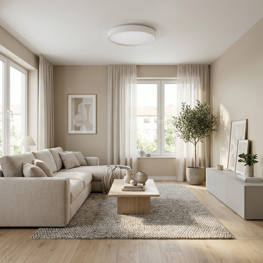 Brilagi - Светодиодный диммируемый потолочный светильник NANCI LED/60W/230V 3000-6500K диаметр 49 см белый + пульт дистанционного управления