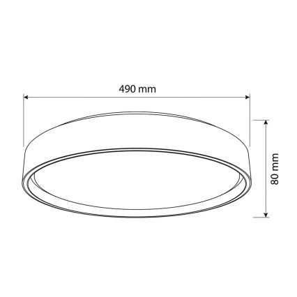 Brilagi - Светодиодный диммируемый потолочный светильник NANCI LED/60W/230V 3000-6500K диаметр 49 см белый + пульт дистанционного управления