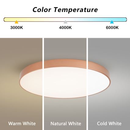 BRILAGI - LED потолочный светильник с регулировкой яркости POOL SMART LED/100W/230V 3000-6000K, диаметр 80 см, Wi-Fi Tuya, цвет бронза + пульт дистанционного управления