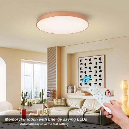 BRILAGI - LED потолочный светильник с регулировкой яркости POOL SMART LED/100W/230V 3000-6000K, диаметр 80 см, Wi-Fi Tuya, цвет бронза + пульт дистанционного управления