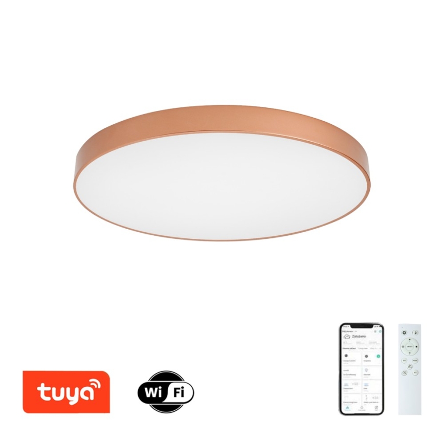 BRILAGI - LED потолочный светильник с регулировкой яркости POOL SMART LED/100W/230V 3000-6000K, диаметр 80 см, Wi-Fi Tuya, цвет бронза + пульт дистанционного управления