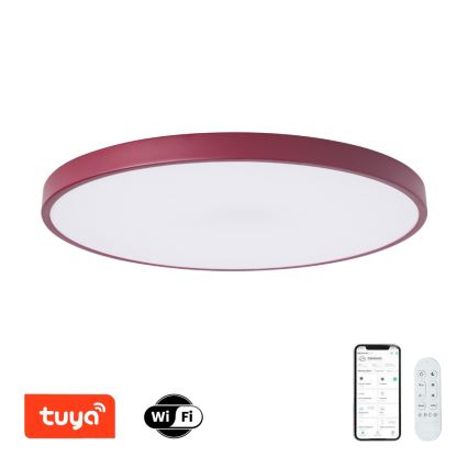 Brilagi - диммируемый светодиодный светильник POOL SMART LED/100W/230V диам. 80 см Wi-Fi Tuya + пульт дистанционного управления бордовый