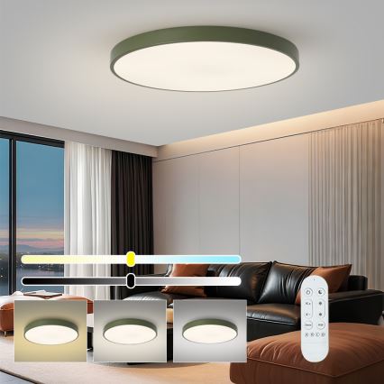 Brilagi - диммируемый LED-светильник POOL SMART LED/100 Вт/230 В, диаметр 80 см, 3000-6000 К, Wi-Fi Tuya + пульт дистанционного управления, зелёный
