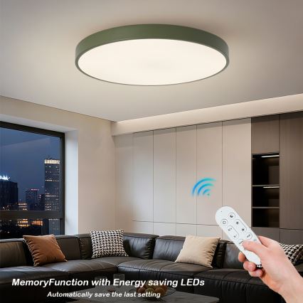 Brilagi - диммируемый LED-светильник POOL SMART LED/100 Вт/230 В, диаметр 80 см, 3000-6000 К, Wi-Fi Tuya + пульт дистанционного управления, зелёный