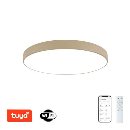 Brilagi - Диммируемый потолочный светильник POOL SMART LED/100W/230V 3000–6000K 80 см бежевый Wi-Fi Tuya + пульт дистанционного управления