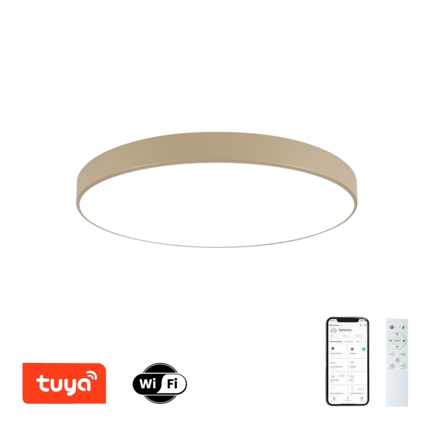 Brilagi - Диммируемый потолочный светильник POOL SMART LED/100W/230V 3000–6000K 80 см бежевый Wi-Fi Tuya + пульт дистанционного управления