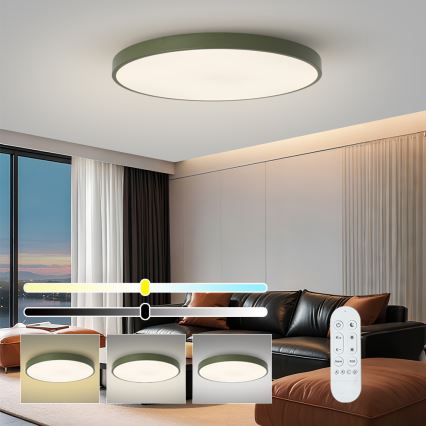 Brilagi - Диммируемый LED-светильник POOL SMART LED/128 Вт/230 В/диам. 100 см Wi‑Fi Tuya + дистанционное управление, зелёный