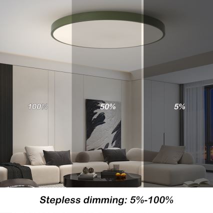 Brilagi - Диммируемый LED-светильник POOL SMART LED/128 Вт/230 В/диам. 100 см Wi‑Fi Tuya + дистанционное управление, зелёный