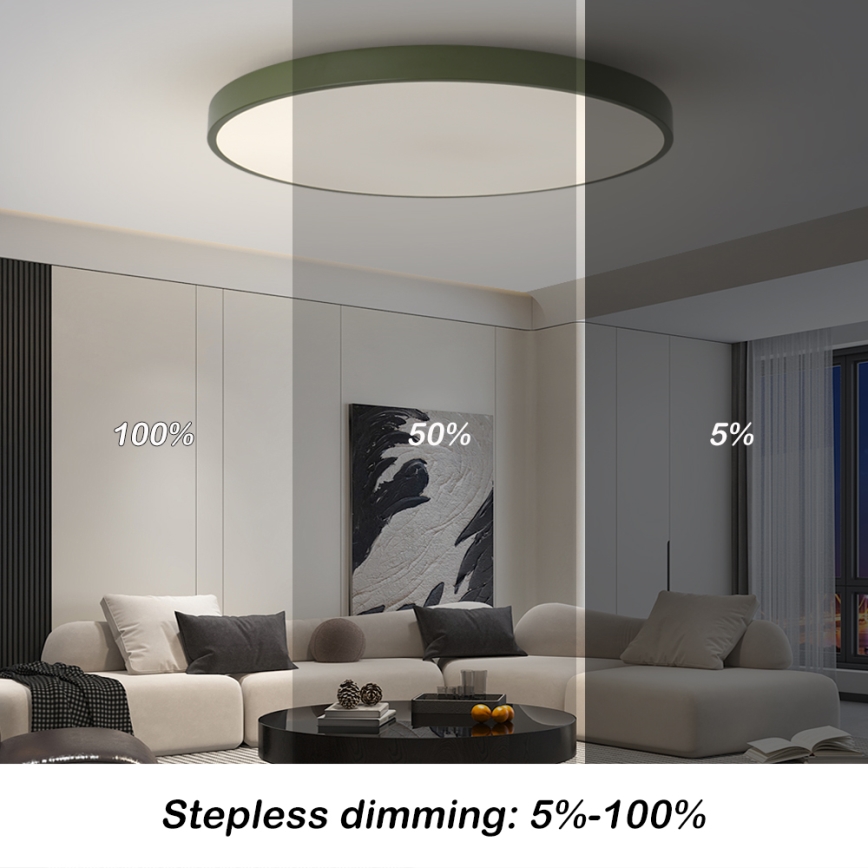 Brilagi - Диммируемый LED-светильник POOL SMART LED/128 Вт/230 В/диам. 100 см Wi‑Fi Tuya + дистанционное управление, зелёный
