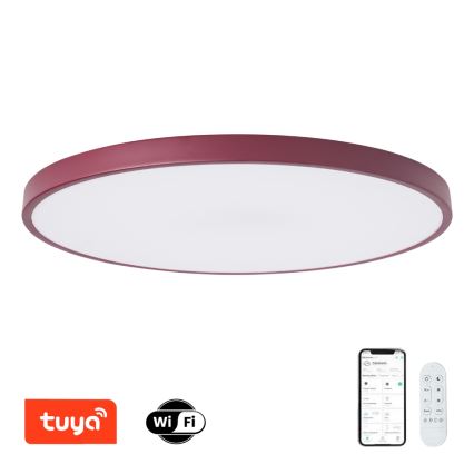 Brilagi - диммируемый светильник LED POOL SMART, 128 Вт/230 В, диаметр 100 см, Wi‑Fi (Tuya) + дистанционное управление, бордовый