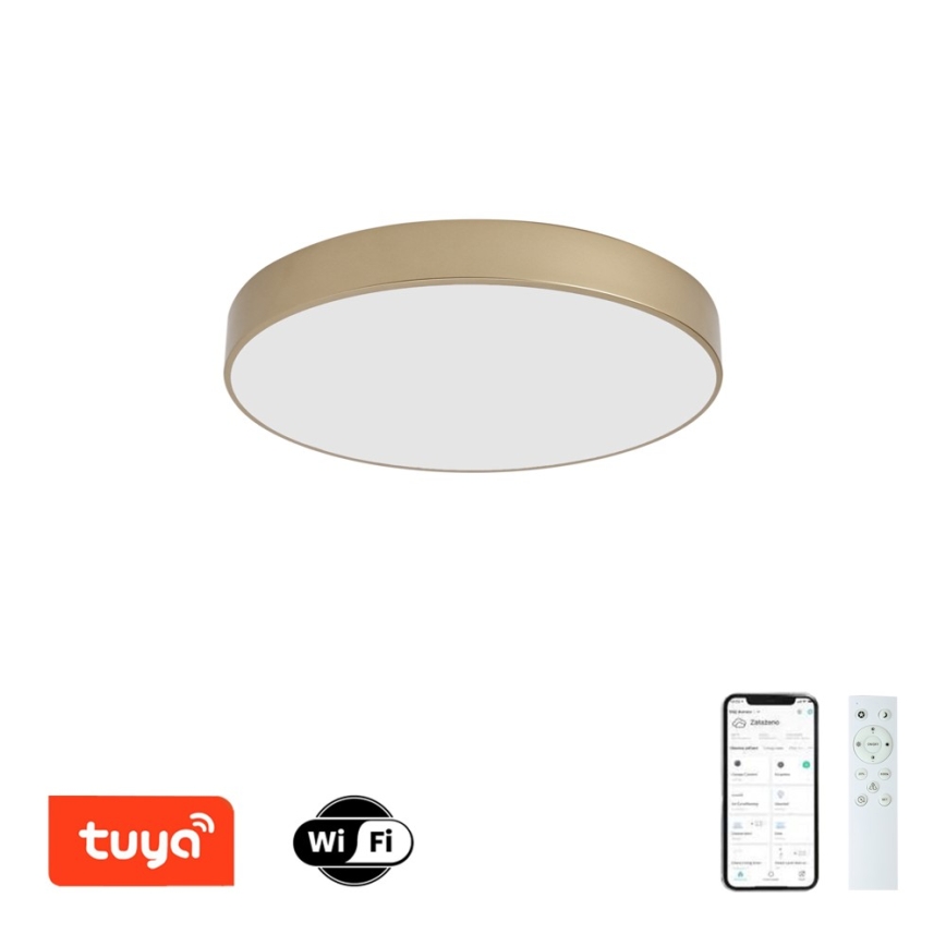 BRILAGI - Диммируемый потолочный светильник POOL SMART LED/60 Вт/230 В 3000–6000 К, диам. 50 см, Wi‑Fi Tuya, золотой + пульт дистанционного управления