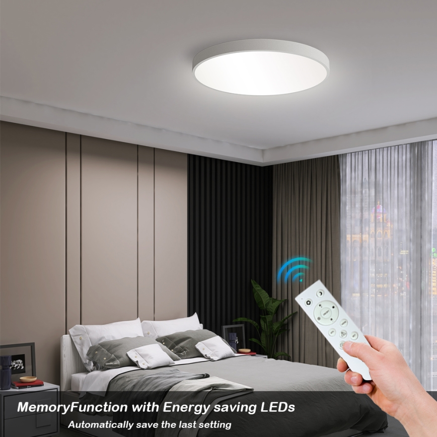 Brilagi - Светодиодный регулируемый потолочный светильник POOL SMART LED/60W/230V 3000-6000K 50 см + пульт дистанционного управления белый