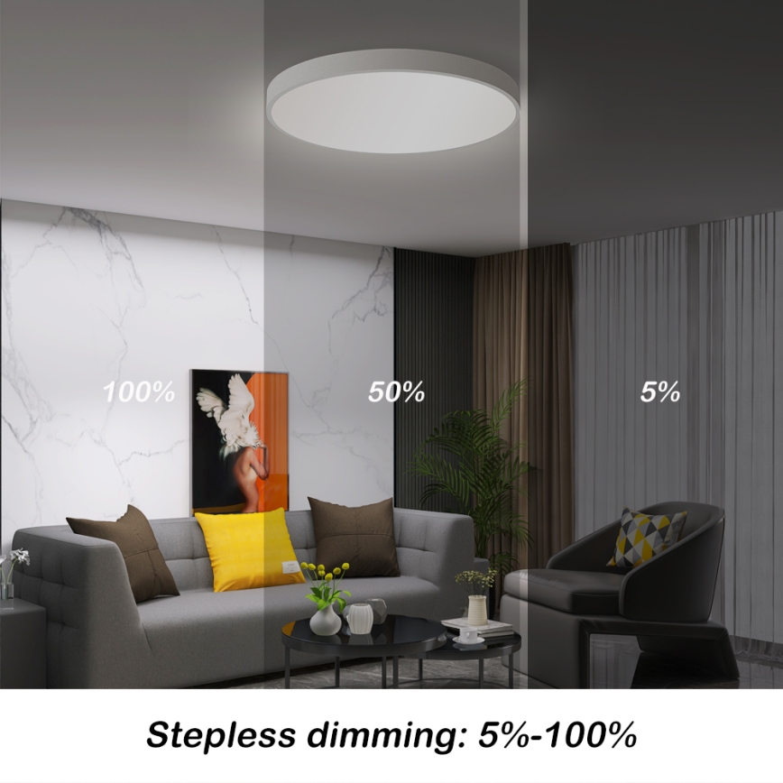 Brilagi - Светодиодный регулируемый потолочный светильник POOL SMART LED/60W/230V 50 см 3000-6000K Wi-Fi Tuya + пульт управления белый