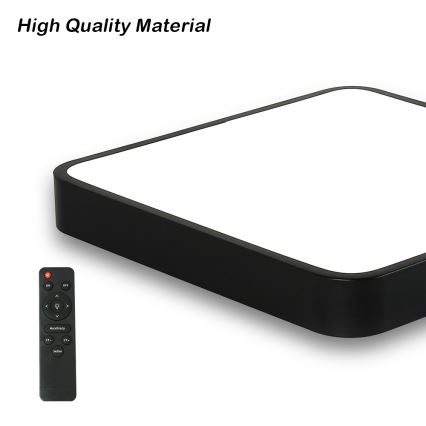 Brilagi - Светодиодный регулируемый потолочный светильник POOL SQUARE LED/48W/230V 3000-6000K 50x50 см черный + дистанционное управление