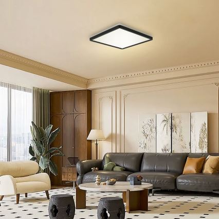 Brilagi - Светильник с LED-диодами, регулируемой яркостью, с датчиком движения и сумерек ULTRA SLIM LED/18W/230V 30x30 см + дистанционное управление