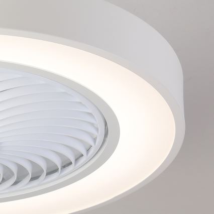 Brilagi - Светодиодный диммируемый потолочный светильник с вентилятором LED/30W/230V 3000-6500K, диаметр 50 см, белый + пульт дистанционного управления