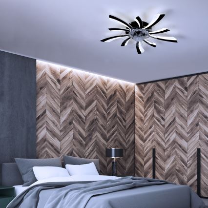 Brilagi - Светодиодный регулируемый потолочный светильник с вентилятором LED/50W/230V 3000-6500K черный + дистанционное управление